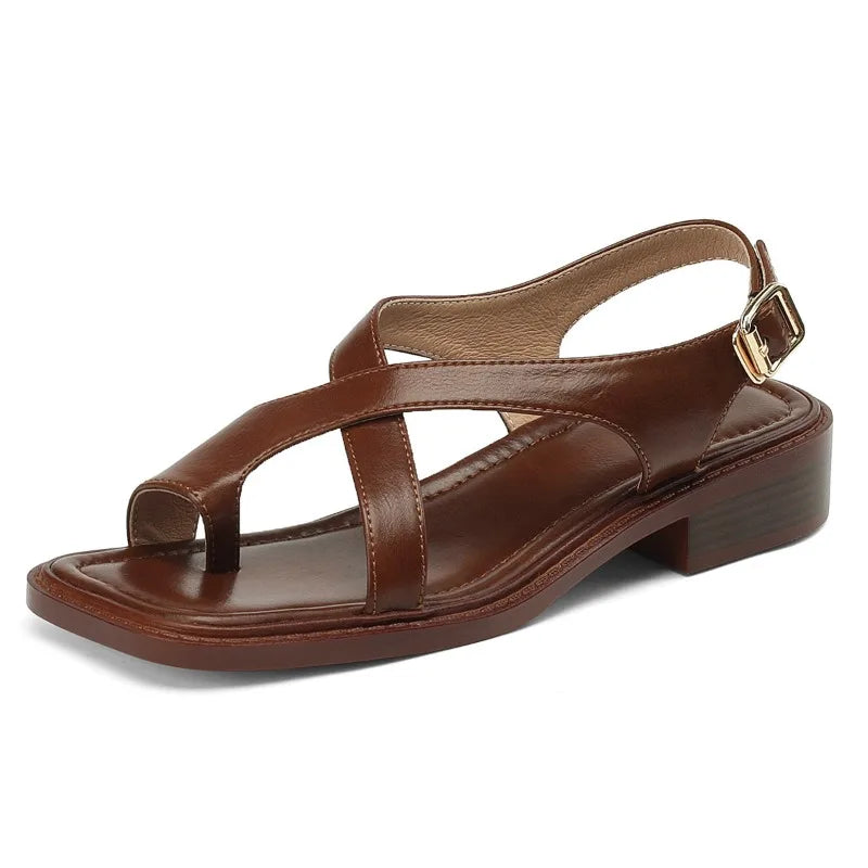 Sandalen Damen mit Fußbett | Flache Riemchensandalen