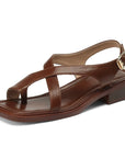 Sandalen Damen mit Fußbett | Flache Riemchensandalen