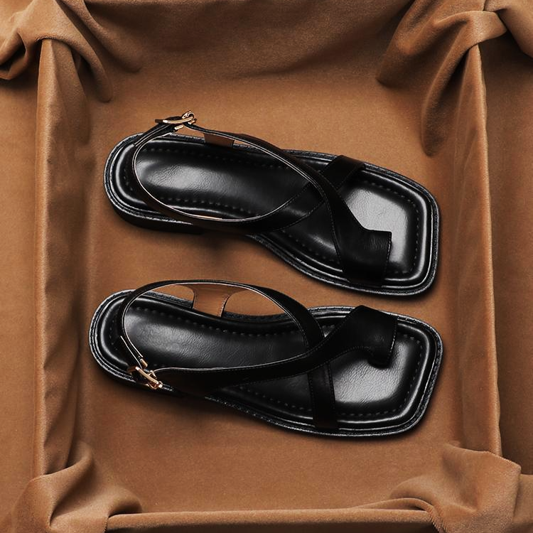 Sandalen Damen mit Fußbett | Flache Riemchensandalen