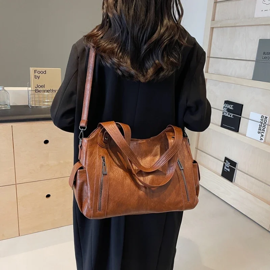 Schultertasche Damen Vintage | Große Tasche