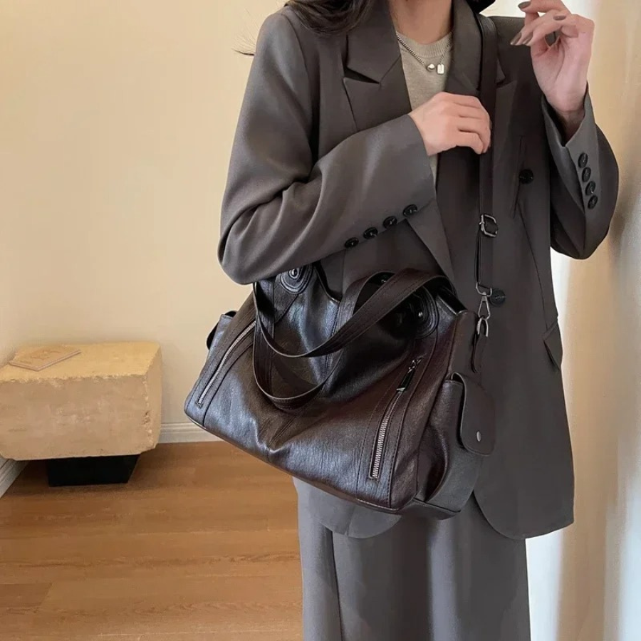 Schultertasche Damen Vintage | Große Tasche