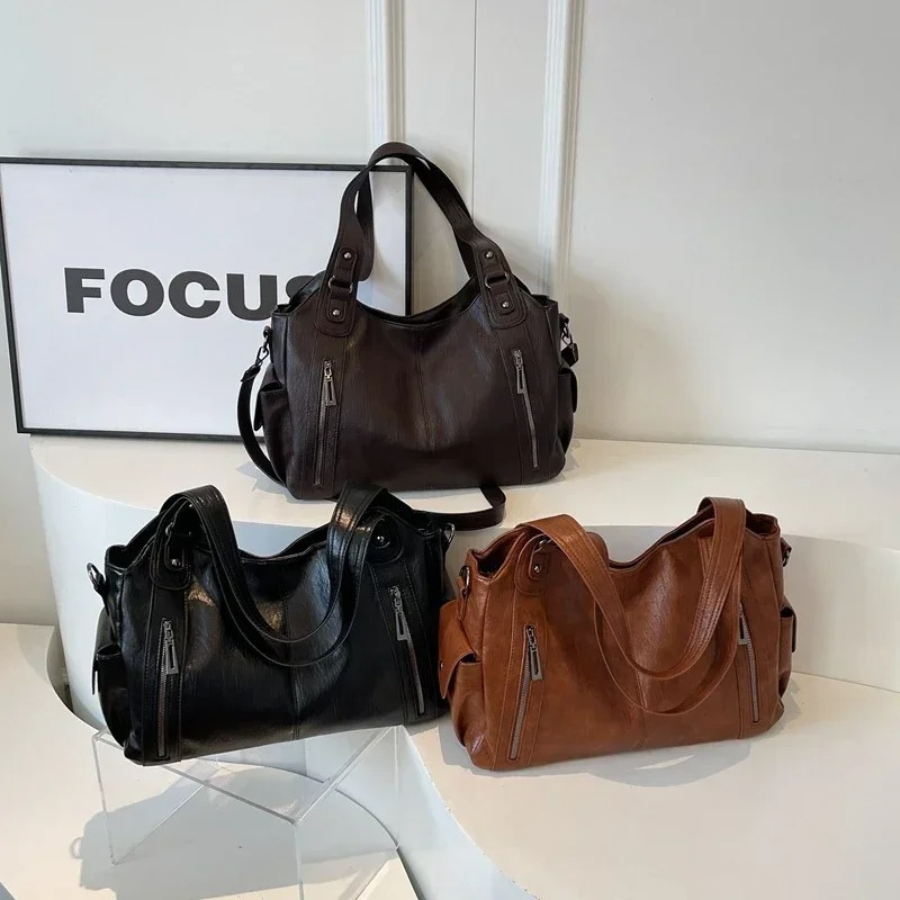 Schultertasche Damen Vintage | Große Tasche