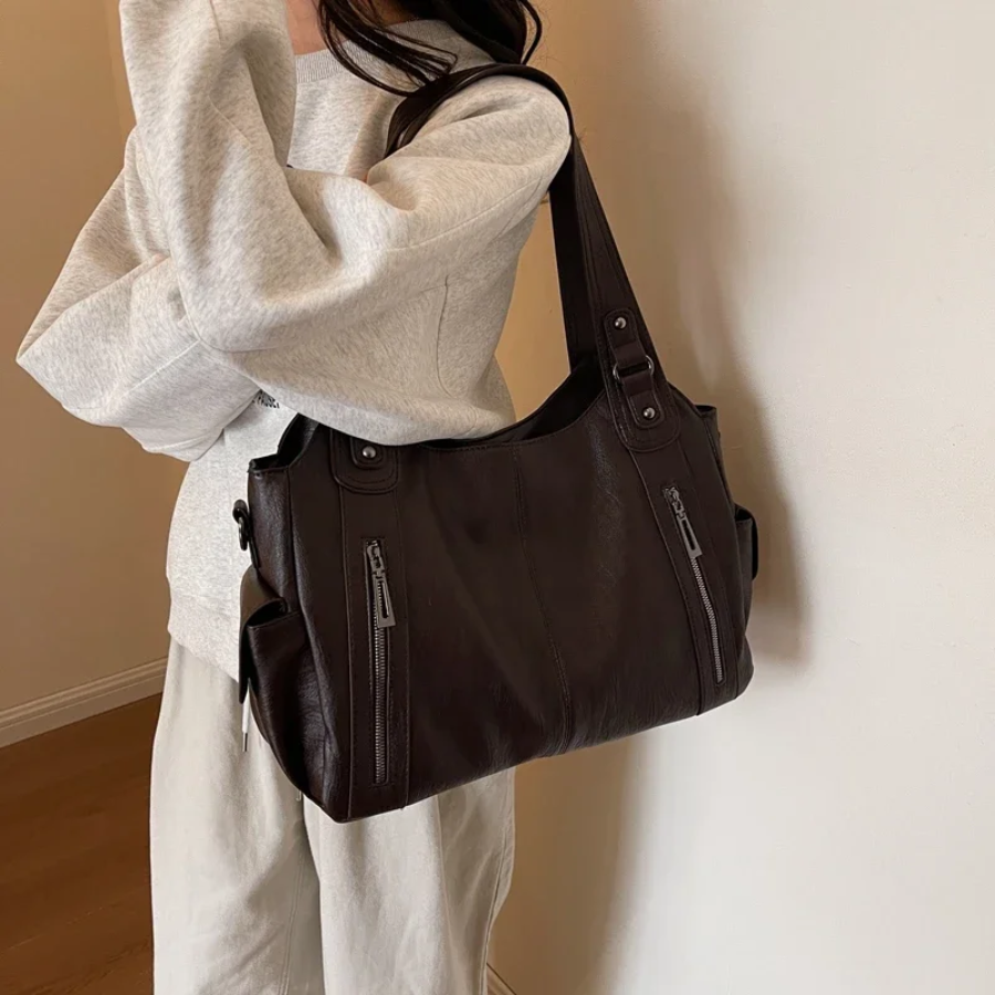 Schultertasche Damen Vintage | Große Tasche