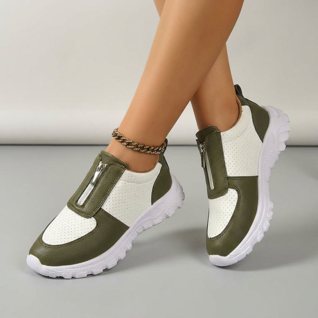 Sneaker Damen mit Reißverschluss | Slip-On