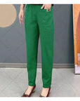 Stoffhose Damen Hohe Taille | Bequeme Hose mit Gummizug