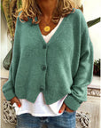 Strickjacke Damen V Ausschnitt | Cardigan mit Knöpfen
