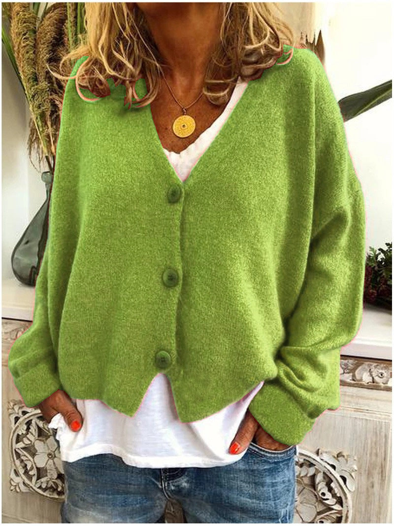Strickjacke Damen V Ausschnitt | Cardigan mit Knöpfen