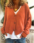 Strickjacke Damen V Ausschnitt | Cardigan mit Knöpfen