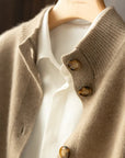 Strickjacke Damen mit Knöpfen | Strickcardigan mit Stehkragen