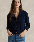 Strickjacke Damen mit Knöpfen | Strickcardigan mit Stehkragen
