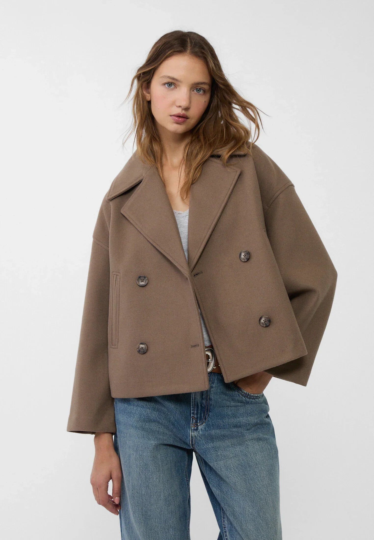 Übergangsjacke Damen Kurz | Reverskragen