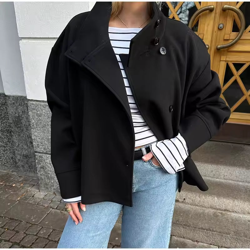 Übergangsjacke Damen Kurz | Stehkragen