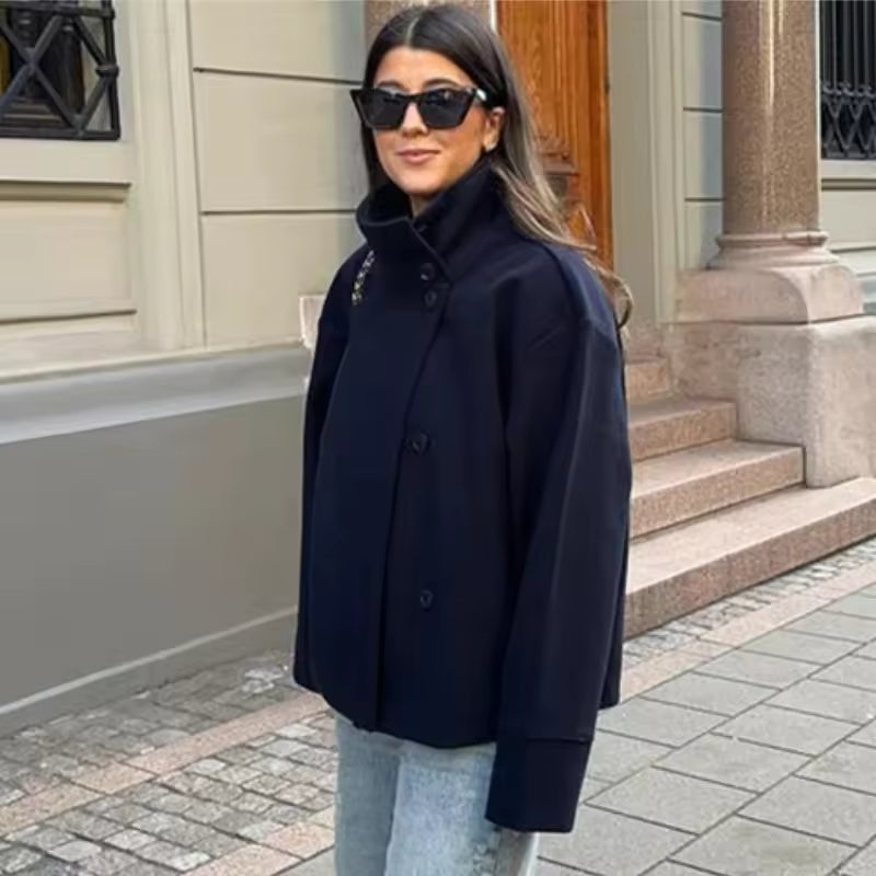 Übergangsjacke Damen Kurz | Stehkragen