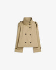Übergangsjacke Damen Kurz | Trenchcoat mit Gürtel
