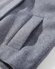 Übergangsjacke Damen Kurz | Zweireihiger Mantel mit Stehkragen
