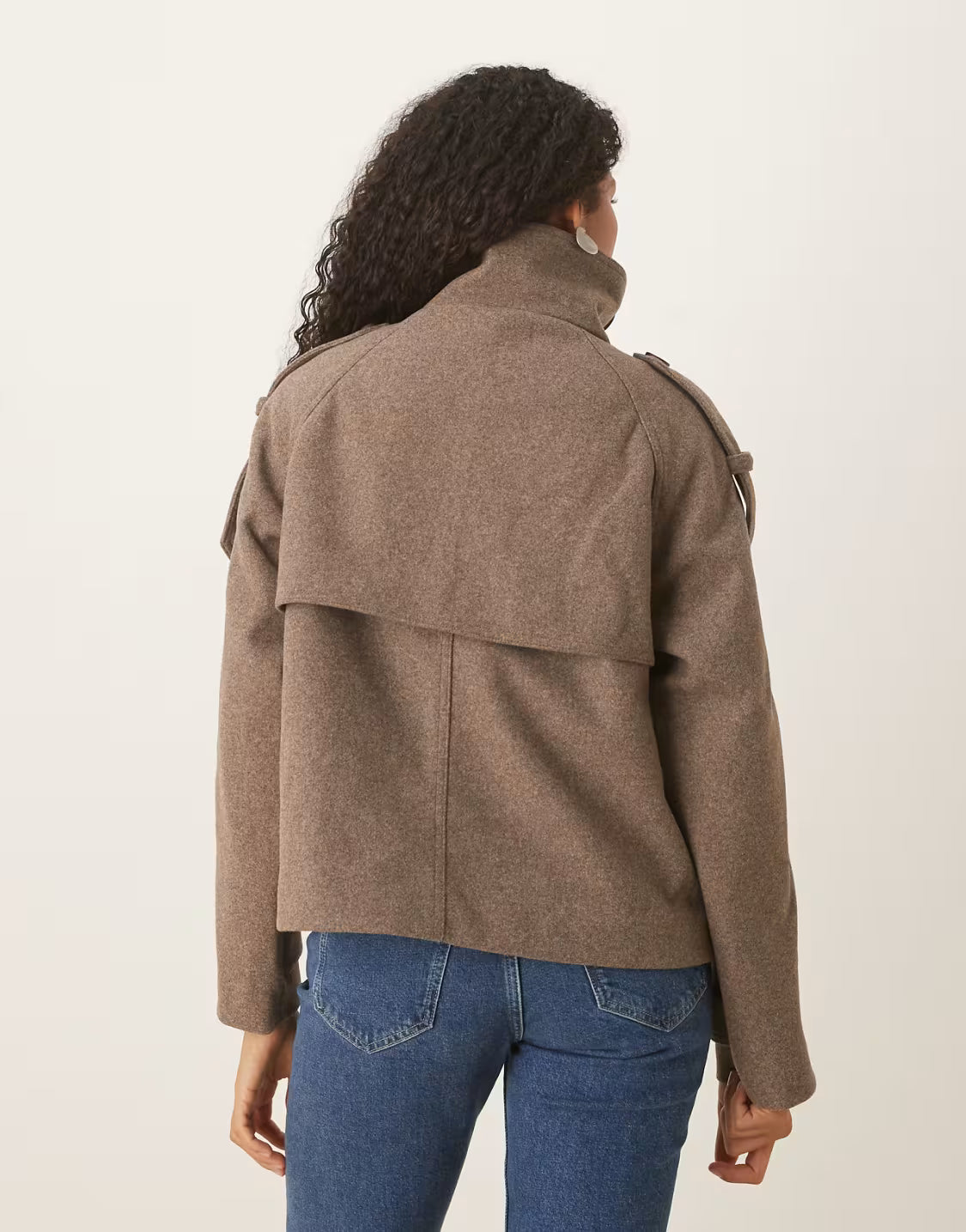 Übergangsjacke Damen Kurz | Zweireihiger Trenchcoat