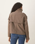 Übergangsjacke Damen Kurz | Zweireihiger Trenchcoat