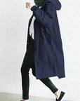 Übergangsjacke Damen Lang | Trenchcoat mit Kapuze