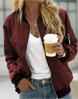 Übergangsjacke Damen | Reißverschluss und Bündchen