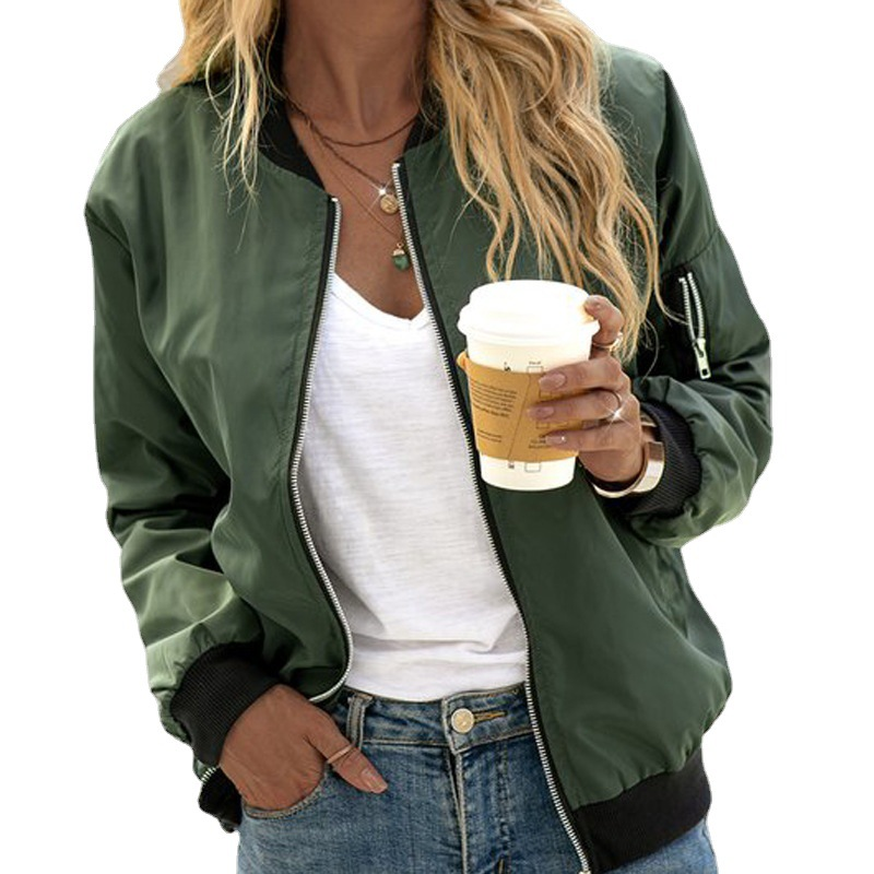 Übergangsjacke Damen | Reißverschluss und Bündchen