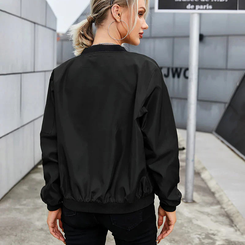 Übergangsjacke Damen | Reißverschluss und Bündchen
