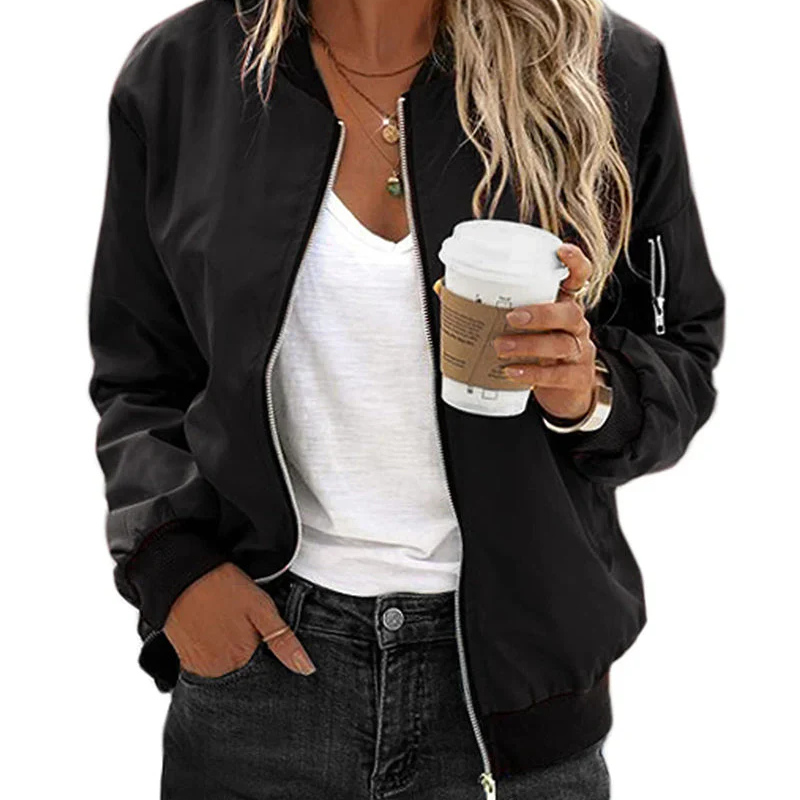 Übergangsjacke Damen | Reißverschluss und Bündchen