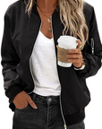 Übergangsjacke Damen | Reißverschluss und Bündchen