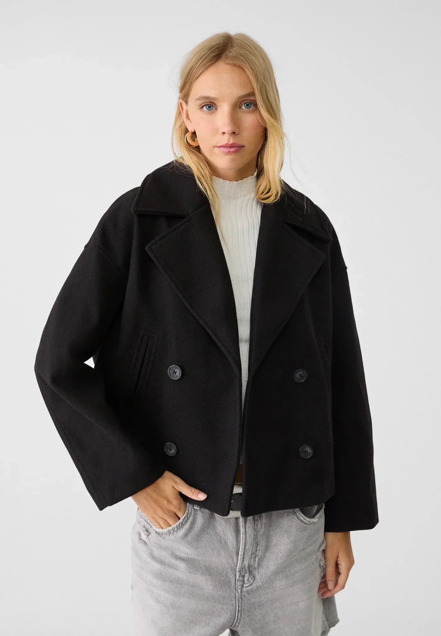 Übergangsjacke Damen Zweireihig | Kurze Jacke Modern