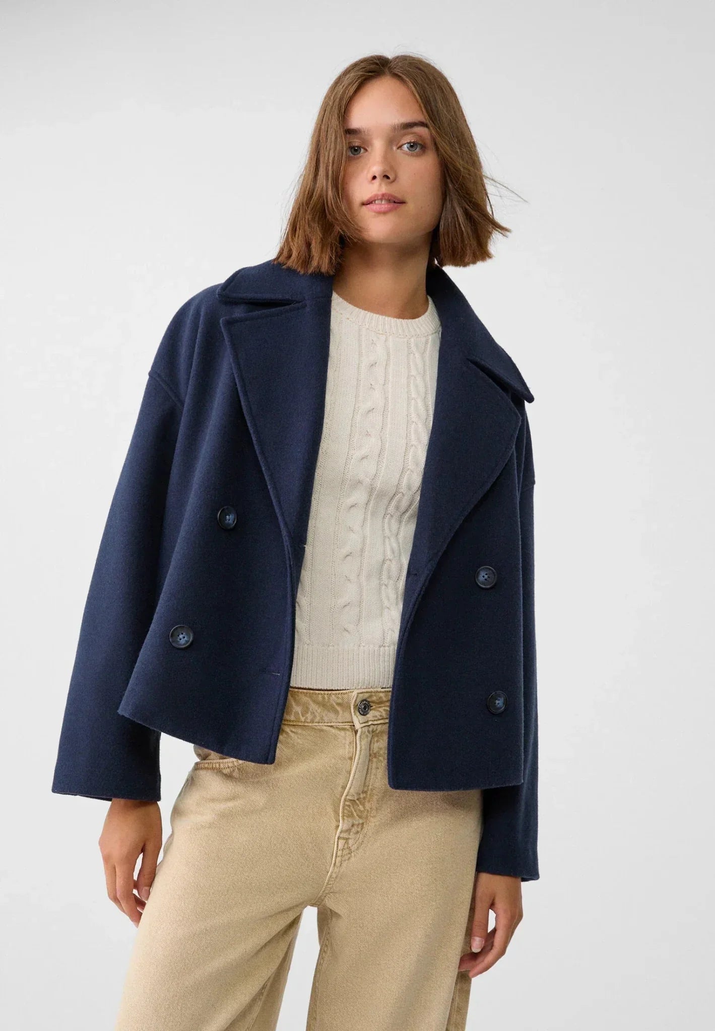 Übergangsjacke Damen Zweireihig | Kurze Jacke Modern