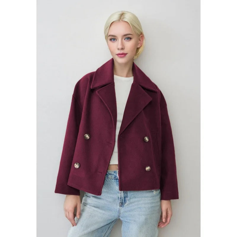 Übergangsjacke Damen Zweireihig | Kurze Jacke Modern