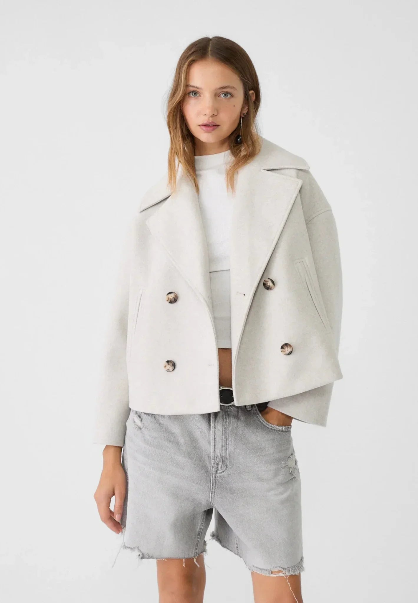Übergangsjacke Damen Zweireihig | Kurze Jacke Modern