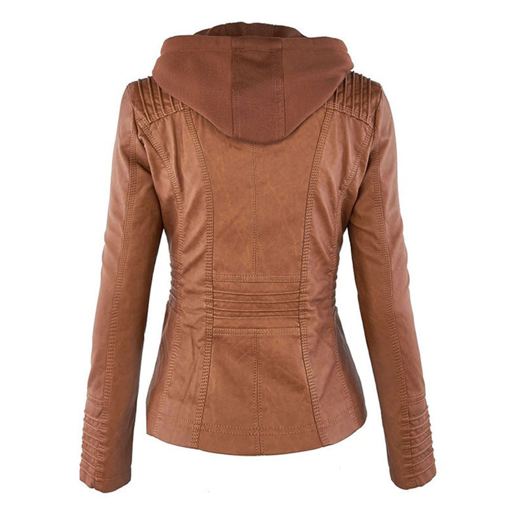 Übergangsjacke Damen mit Kapuze | Taillierte Jacke Reißverschluss