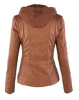 Übergangsjacke Damen mit Kapuze | Taillierte Jacke Reißverschluss