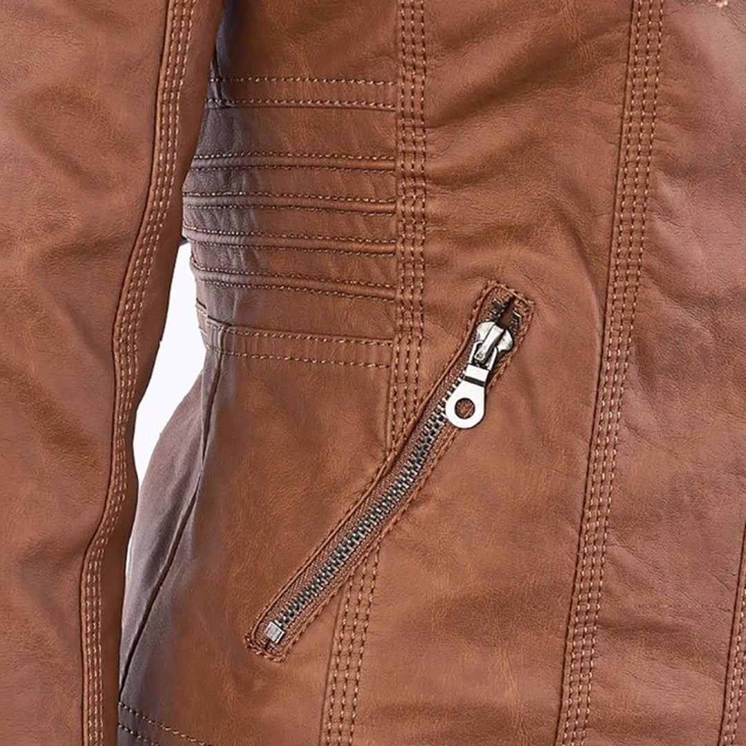 Übergangsjacke Damen mit Kapuze | Taillierte Jacke Reißverschluss