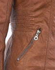 Übergangsjacke Damen mit Kapuze | Taillierte Jacke Reißverschluss