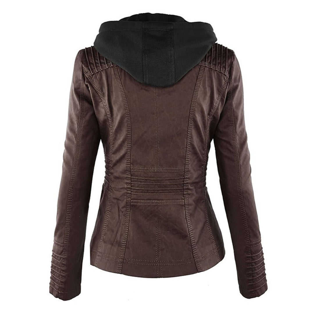 Übergangsjacke Damen mit Kapuze | Taillierte Jacke Reißverschluss