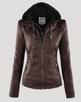 Übergangsjacke Damen mit Kapuze | Taillierte Jacke Reißverschluss