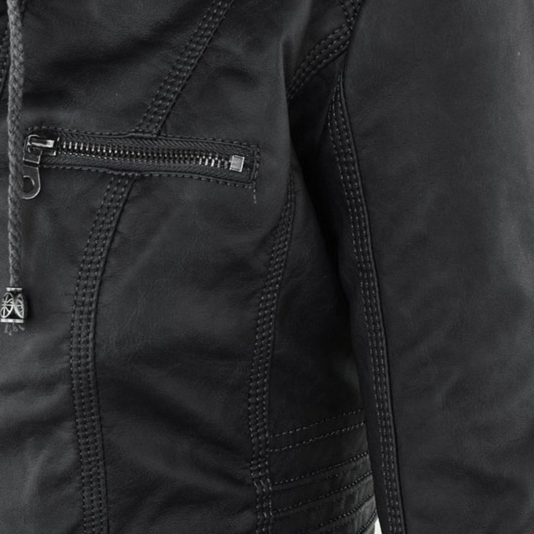 Übergangsjacke Damen mit Kapuze | Taillierte Jacke Reißverschluss