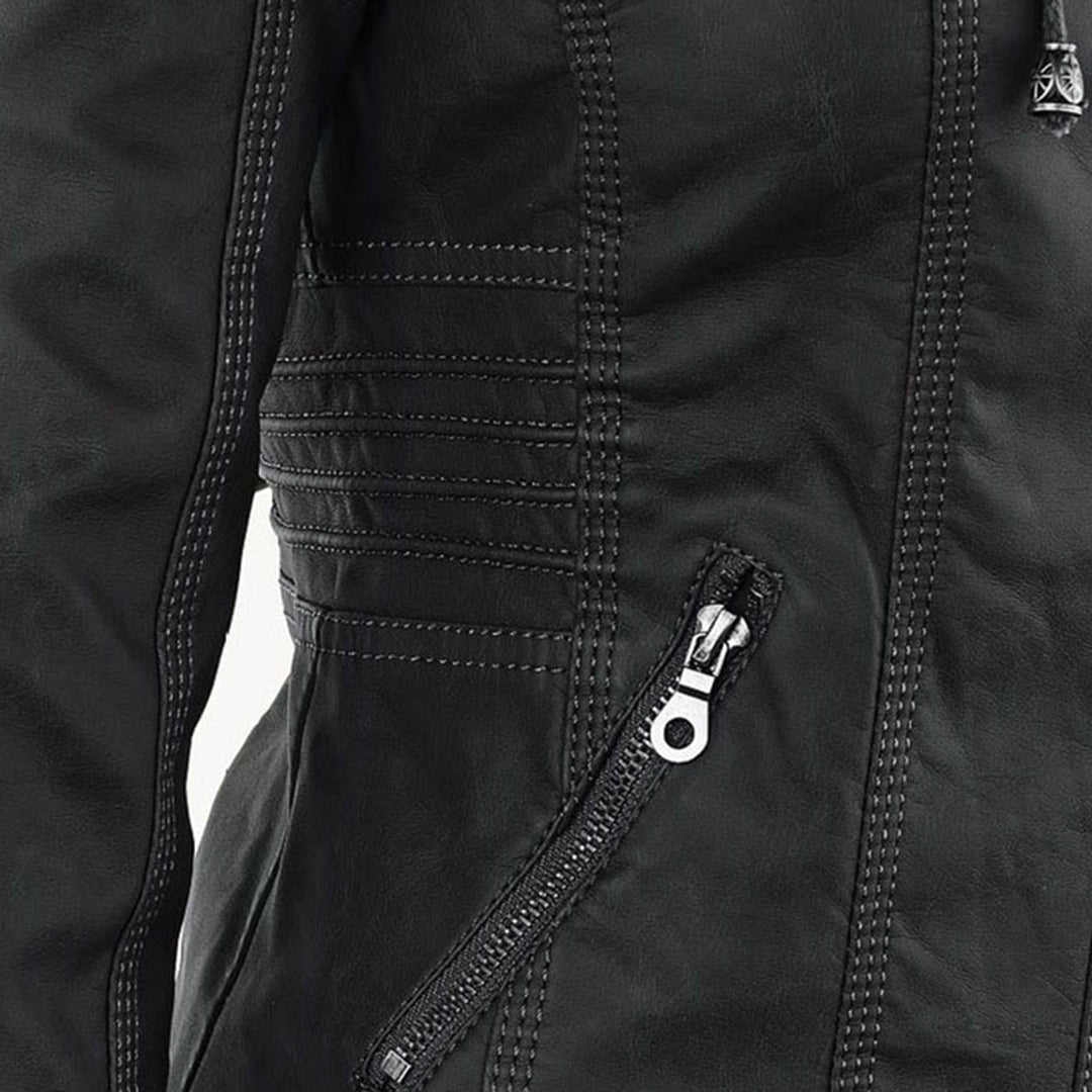 Übergangsjacke Damen mit Kapuze | Taillierte Jacke Reißverschluss