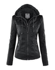 Übergangsjacke Damen mit Kapuze | Taillierte Jacke Reißverschluss