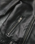 Übergangsjacke Herren | Bikerjacke mit Reißverschluss und Gürtel