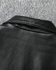 Übergangsjacke Herren | Bikerjacke mit Reißverschluss und Gürtel