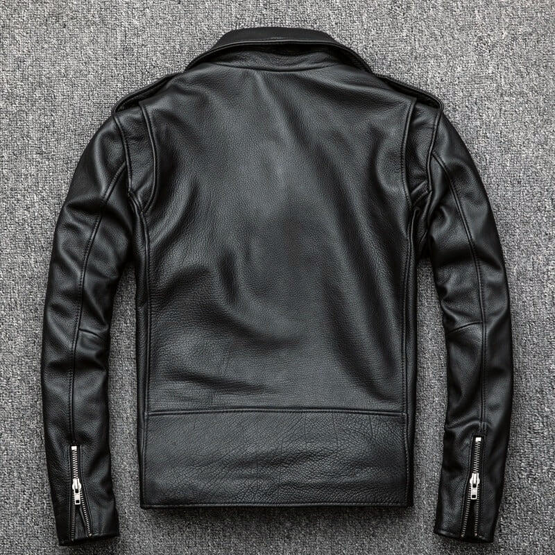 Übergangsjacke Herren | Bikerjacke mit Reißverschluss und Gürtel