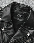 Übergangsjacke Herren | Bikerjacke mit Reißverschluss und Gürtel