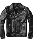 Übergangsjacke Herren | Bikerjacke mit Reißverschluss und Gürtel