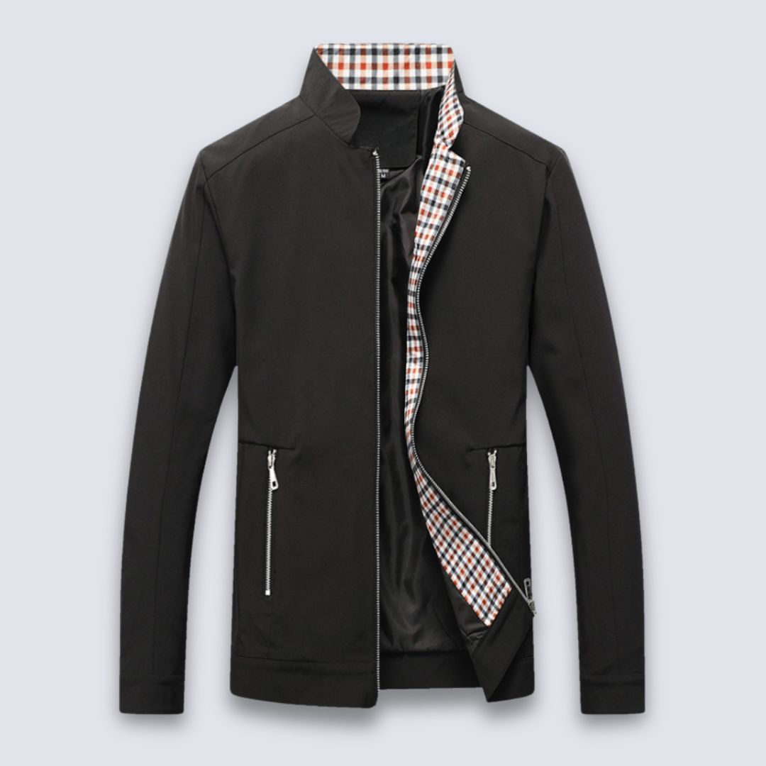 Übergangsjacke Herren Stehkragen | Jacke mit Reißverschluss