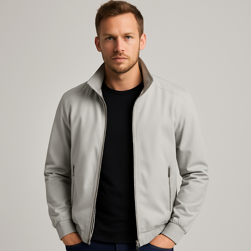 Übergangsjacke Herren Stehkragen | mit Reißverschluss