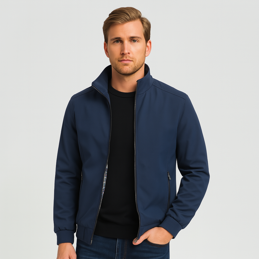 Übergangsjacke Herren Stehkragen | mit Reißverschluss
