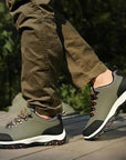 Wanderschuhe Herren | Rundspitze mit Schnürung und Rutschfester Sohle