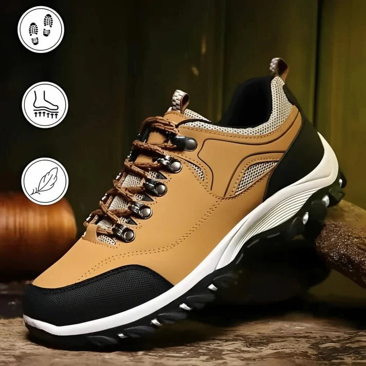 Wanderschuhe Herren | Rundspitze mit Schnürung und Rutschfester Sohle